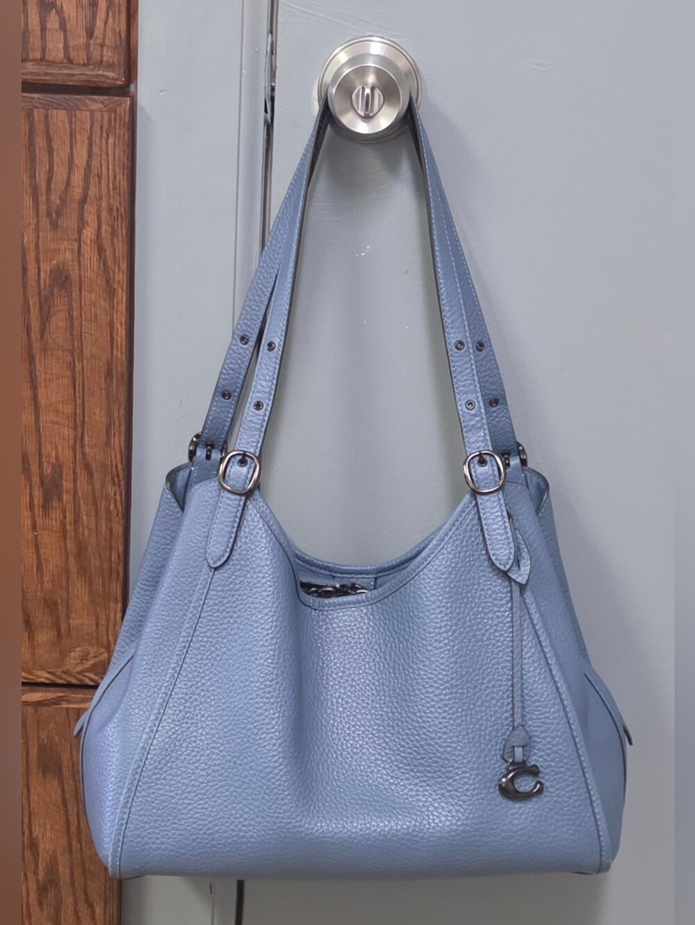 Coach Lori Pebbled Leather Shoulder Bag EUC - Picture 2 of 14